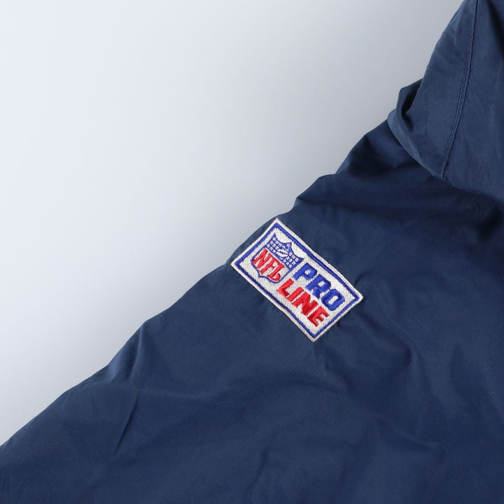 90'S Starter NFL Dallas Cowboys Reversible V-Neck Nylon Pullover (Men's Size M) Nylon navy blue type Vintage Second Hand