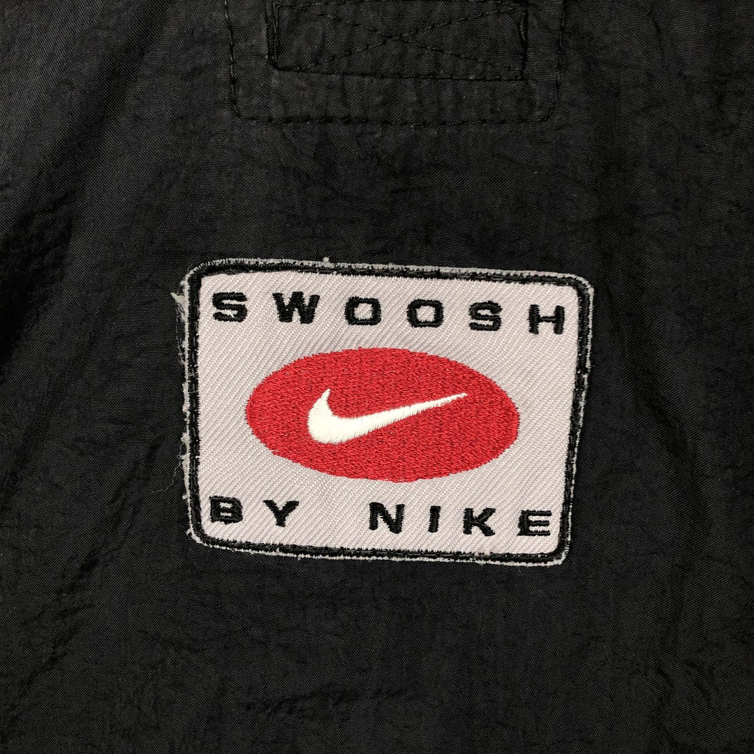 90'S Nike V-neck nylon pullover, men's size XXL equivalent, V-neck. Nylon black type Vintage Second Hand