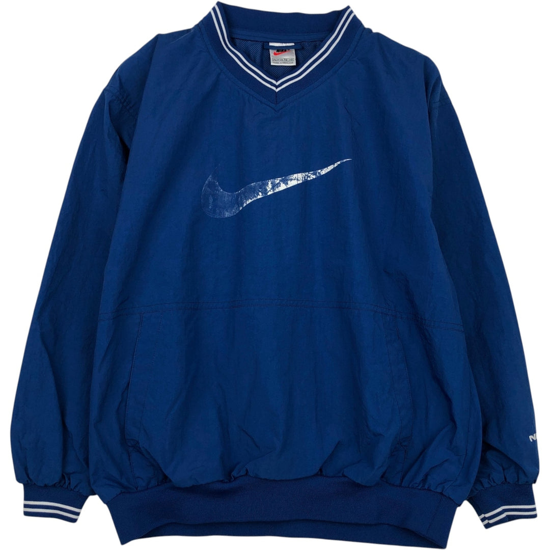 90'S Nike NIKE Large Logo Nylon Pullover Men's XL Equivalent Vintage Nylon Blue type light blue Vintage Second Hand