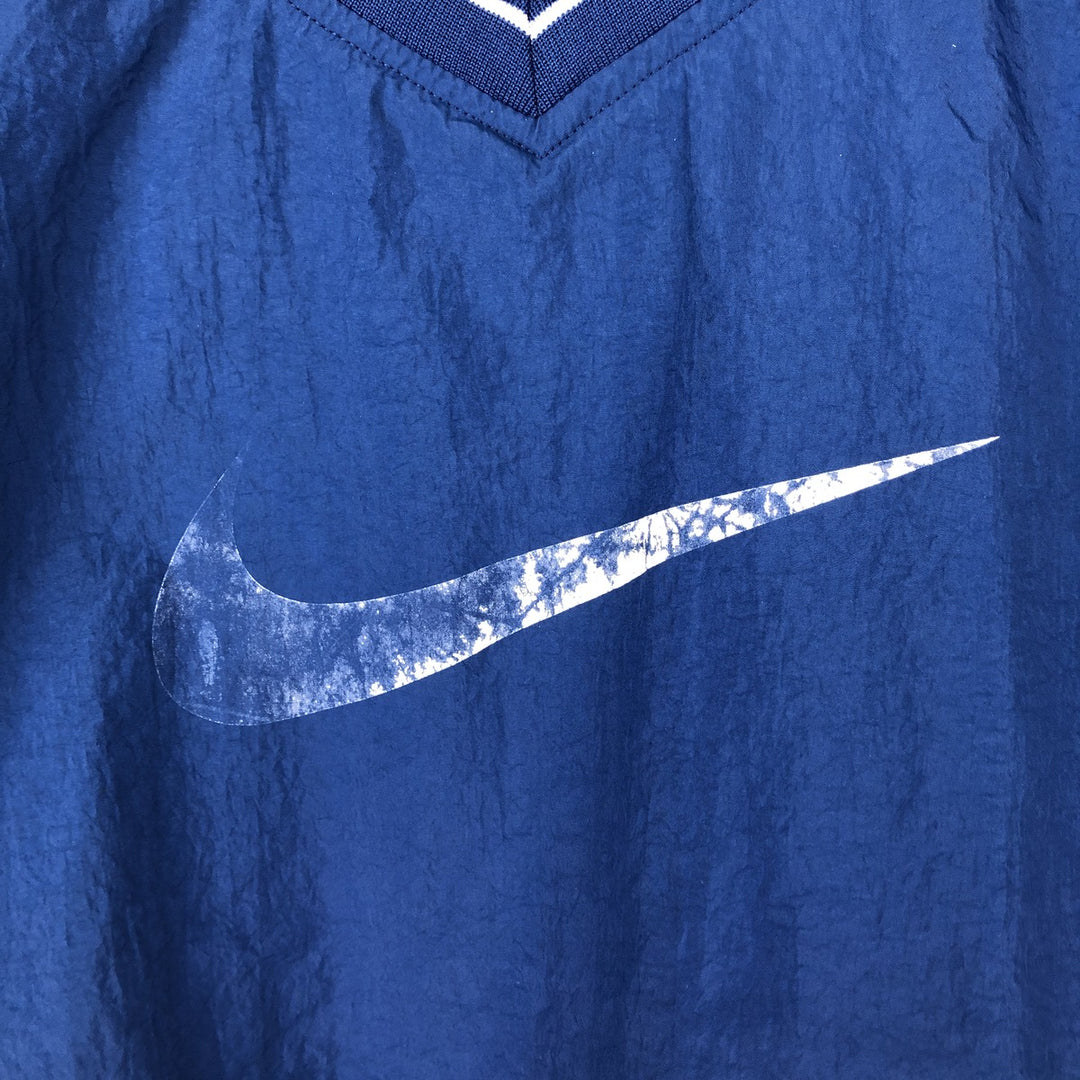 90'S Nike NIKE Large Logo Nylon Pullover Men's XL Equivalent Vintage Nylon Blue type light blue Vintage Second Hand
