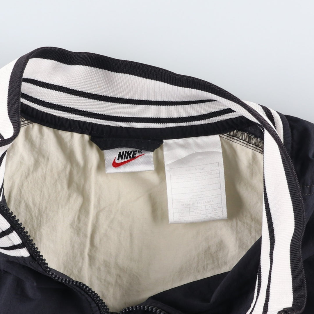 90'S Nike Back Logo Half-Zip Nylon Pullover, Men's XXL Equivalent, Vintage Nylon navy blue type Vintage Second Hand