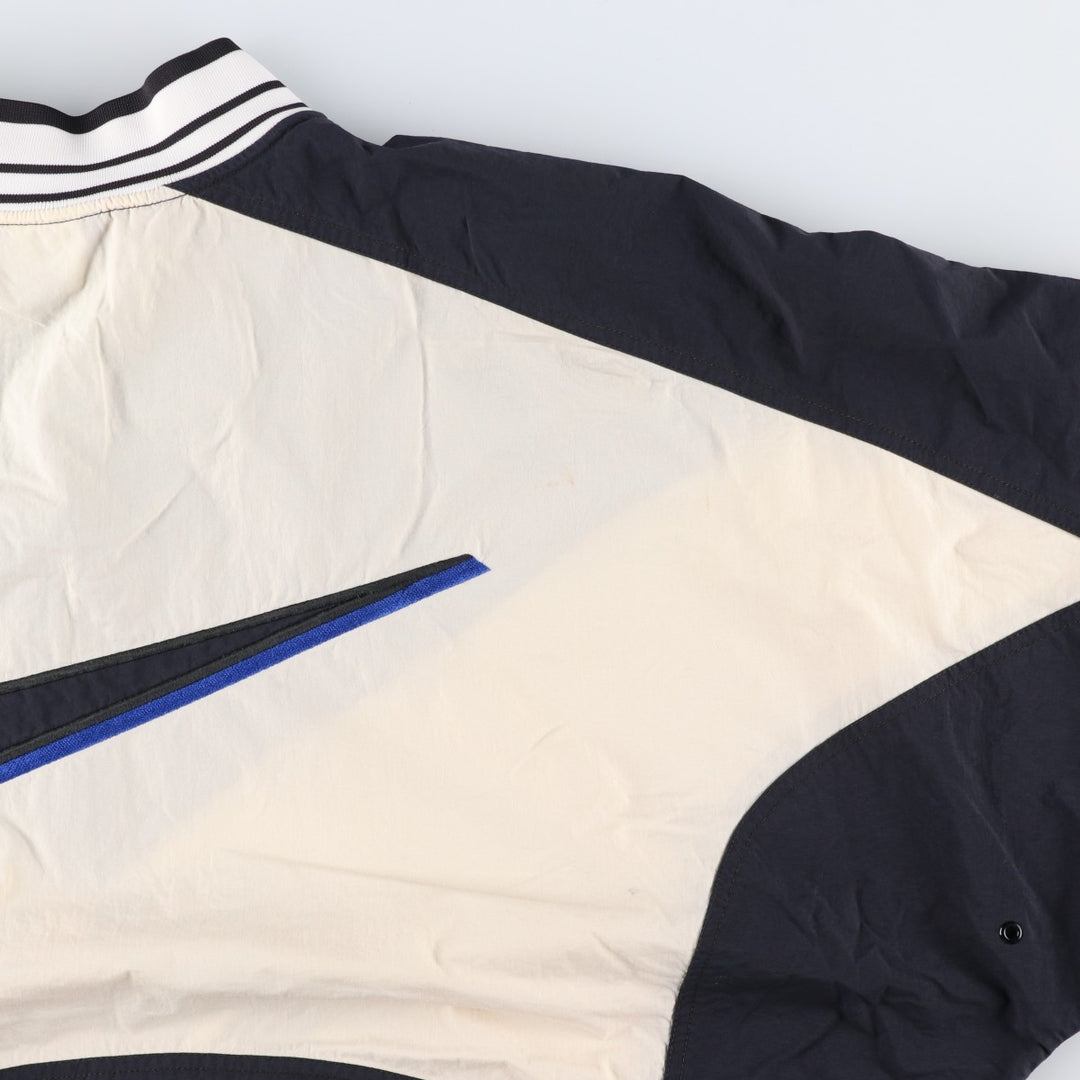 90'S Nike Back Logo Half-Zip Nylon Pullover, Men's XXL Equivalent, Vintage Nylon navy blue type Vintage Second Hand