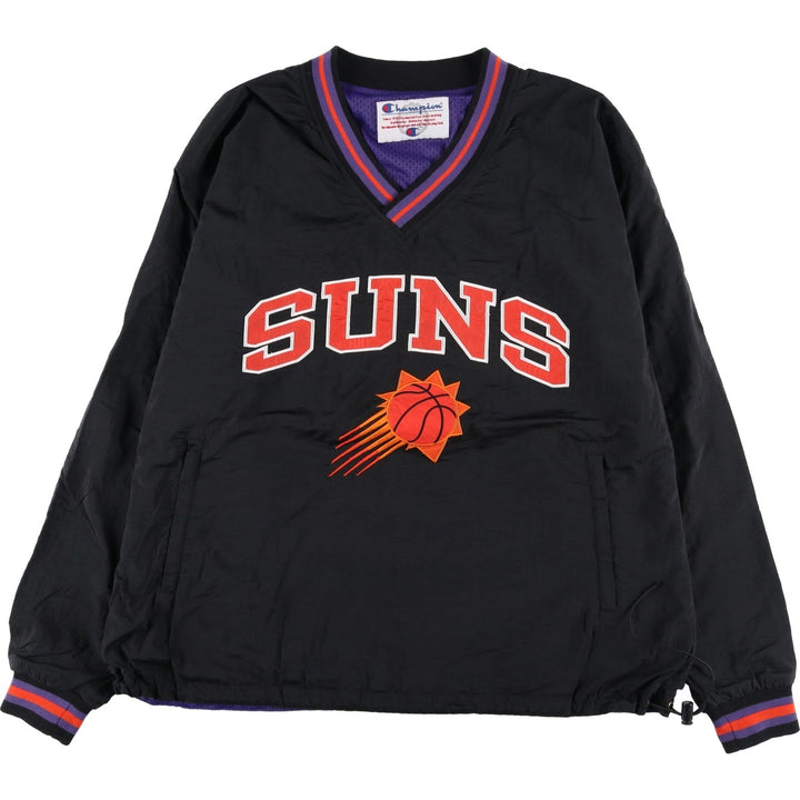 90'S Champion NBA Phoenix Suns Reversible V-Neck Warm-Up Pullover (Men's XL equivalent) unclear black type Vintage Second Hand