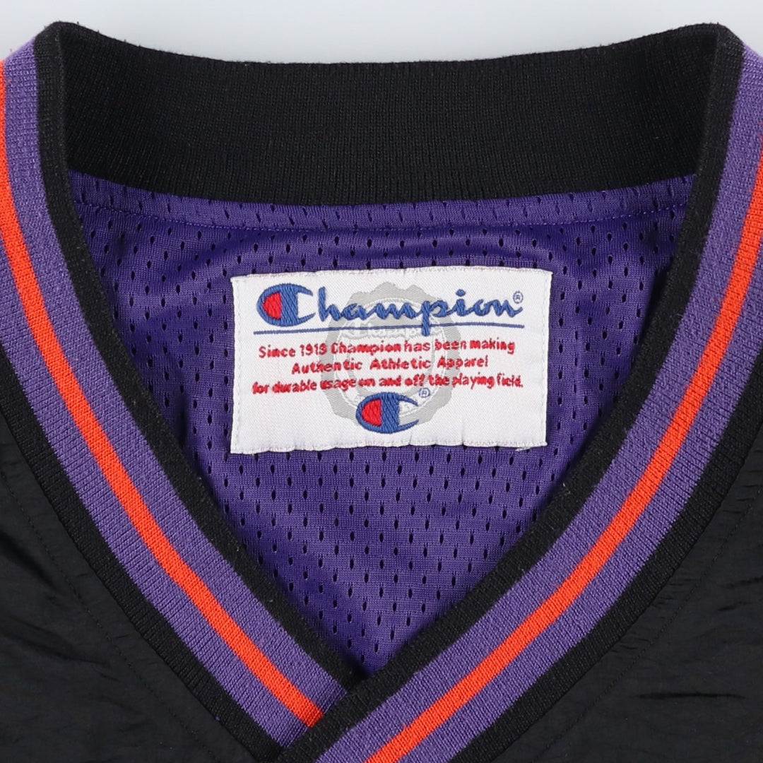 90'S Champion NBA Phoenix Suns Reversible V-Neck Warm-Up Pullover (Men's XL equivalent) unclear black type Vintage Second Hand