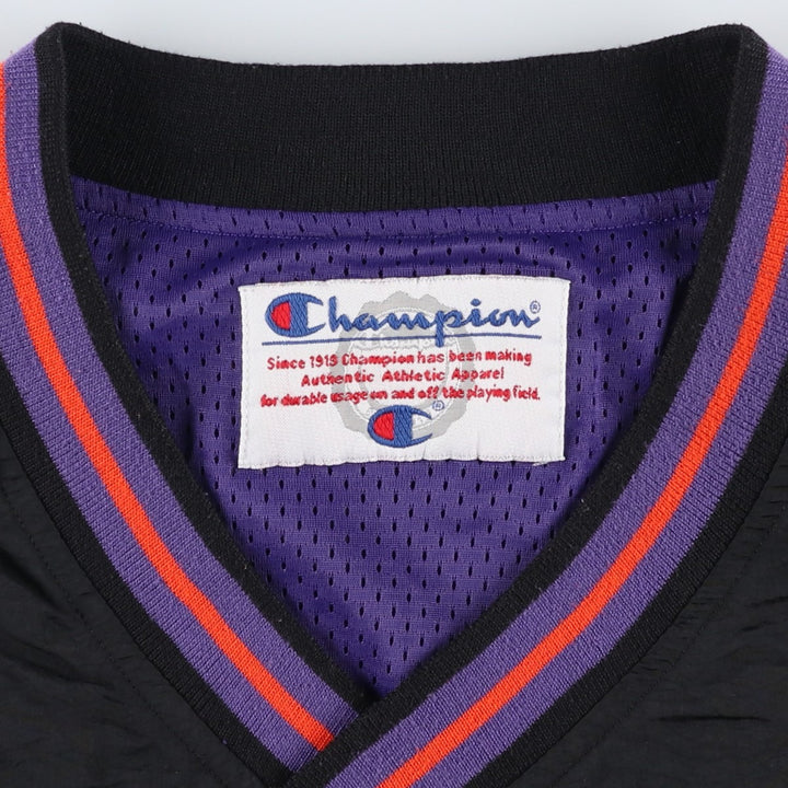 90'S Champion NBA Phoenix Suns Reversible V-Neck Warm-Up Pullover (Men's XL equivalent) unclear black type Vintage Second Hand