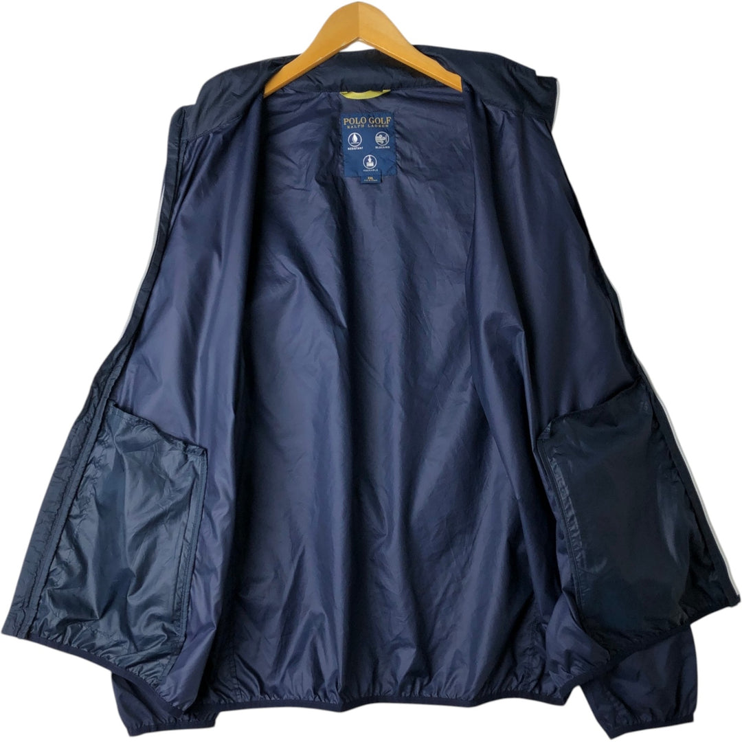 Ralph Lauren POLO GOLF Windbreaker for Men, Size XXL polyester navy blue type Vintage Second Hand