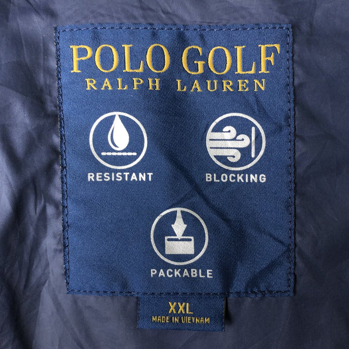 Ralph Lauren POLO GOLF Windbreaker for Men, Size XXL polyester navy blue type Vintage Second Hand