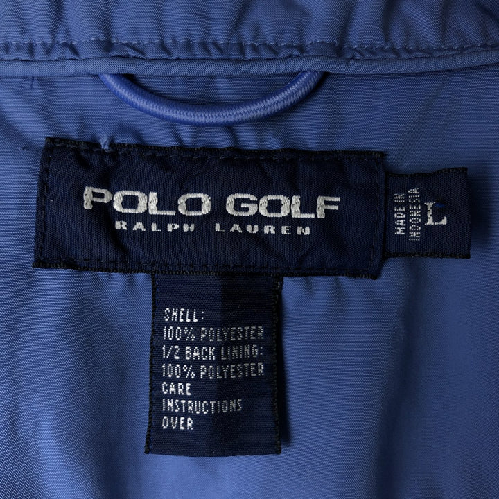 Ralph Lauren POLO GOLF windbreaker, men's size L polyester Blue type light blue Vintage Second Hand