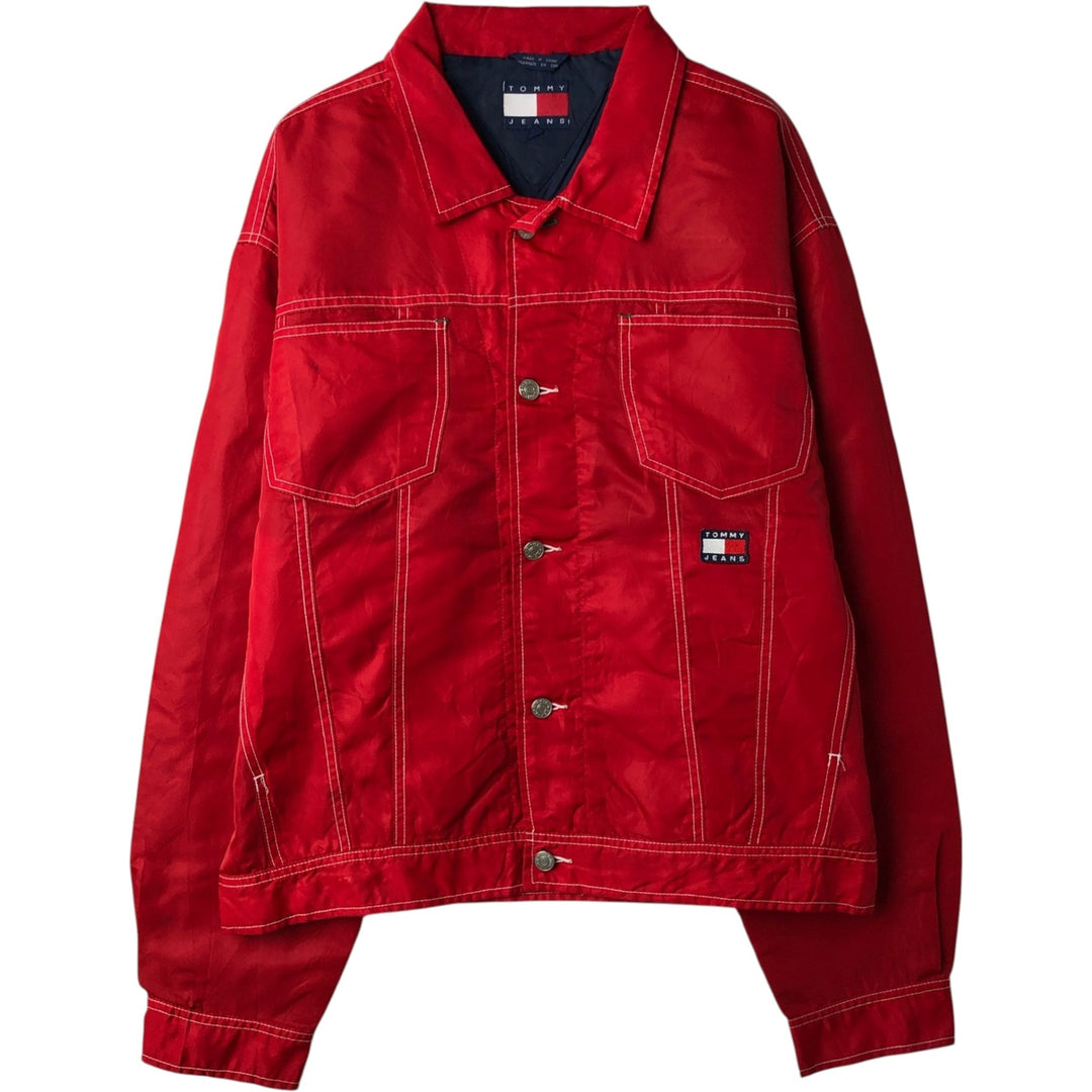 Tommy Jeans Nylon Jacket, Men's Size L (approx.) Nylon red type Vintage Second Hand