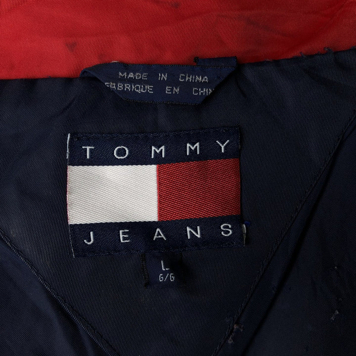 Tommy Jeans Nylon Jacket, Men's Size L (approx.) Nylon red type Vintage Second Hand