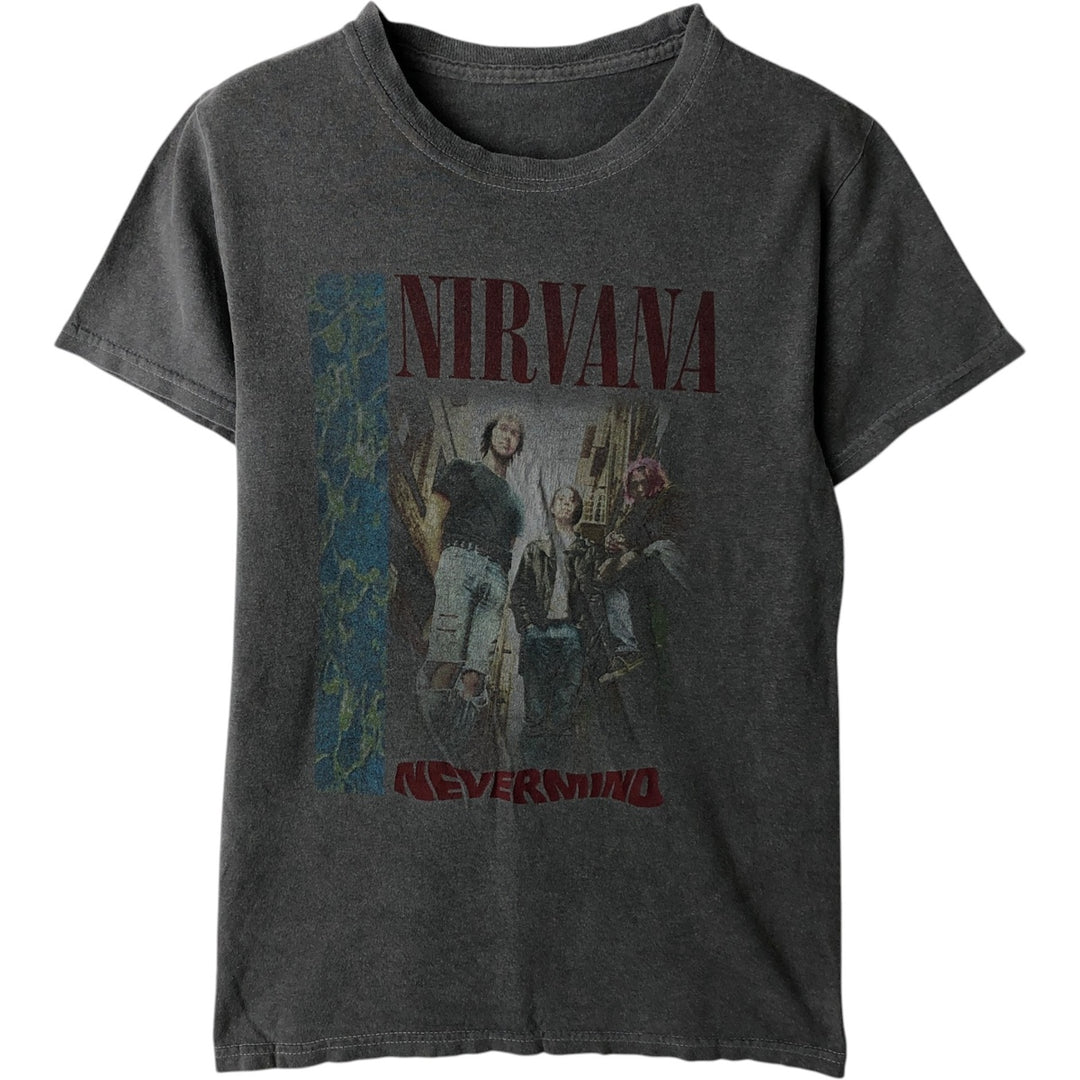 NIRVANA Nirvana Band T-shirt, Band T, Men's XL size unclear gray type Vintage Second Hand
