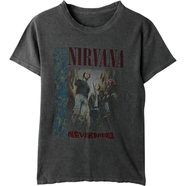 NIRVANA Nirvana Band T-shirt, Band T, Men's XL size unclear gray type Vintage Second Hand