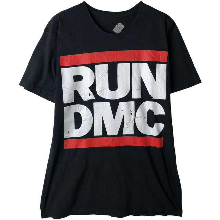 RUN DMC Rap T-shirt, Men's Size L cotton black type Vintage Second Hand