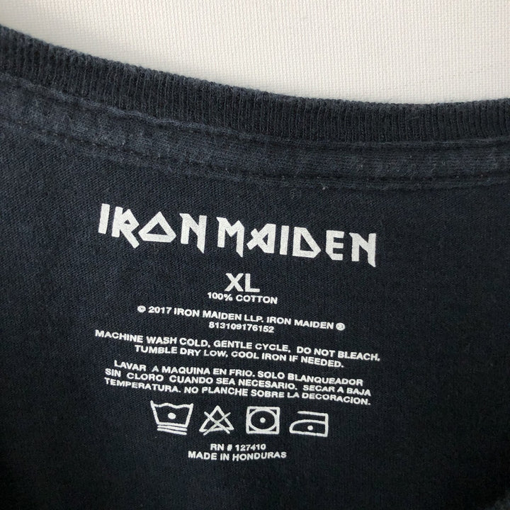 IRON MAIDEN Iron Maiden Band T-shirt Band T Men's XL size cotton black type Vintage Second Hand