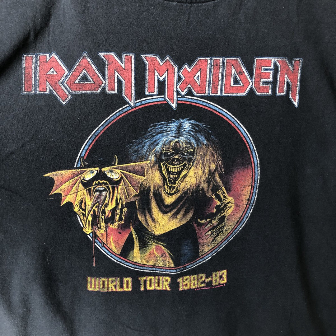 IRON MAIDEN Iron Maiden Band T-shirt Band T Men's XL size cotton black type Vintage Second Hand