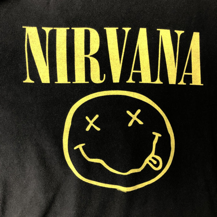 TULTEX NIRVANA Nirvana Band T-shirt, Band T, Men's Size L cotton black type Vintage Second Hand