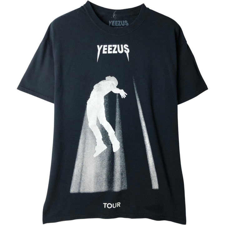 KANYE WEST Rap T-Shirt (Men's Size M) cotton navy blue type Vintage Second Hand