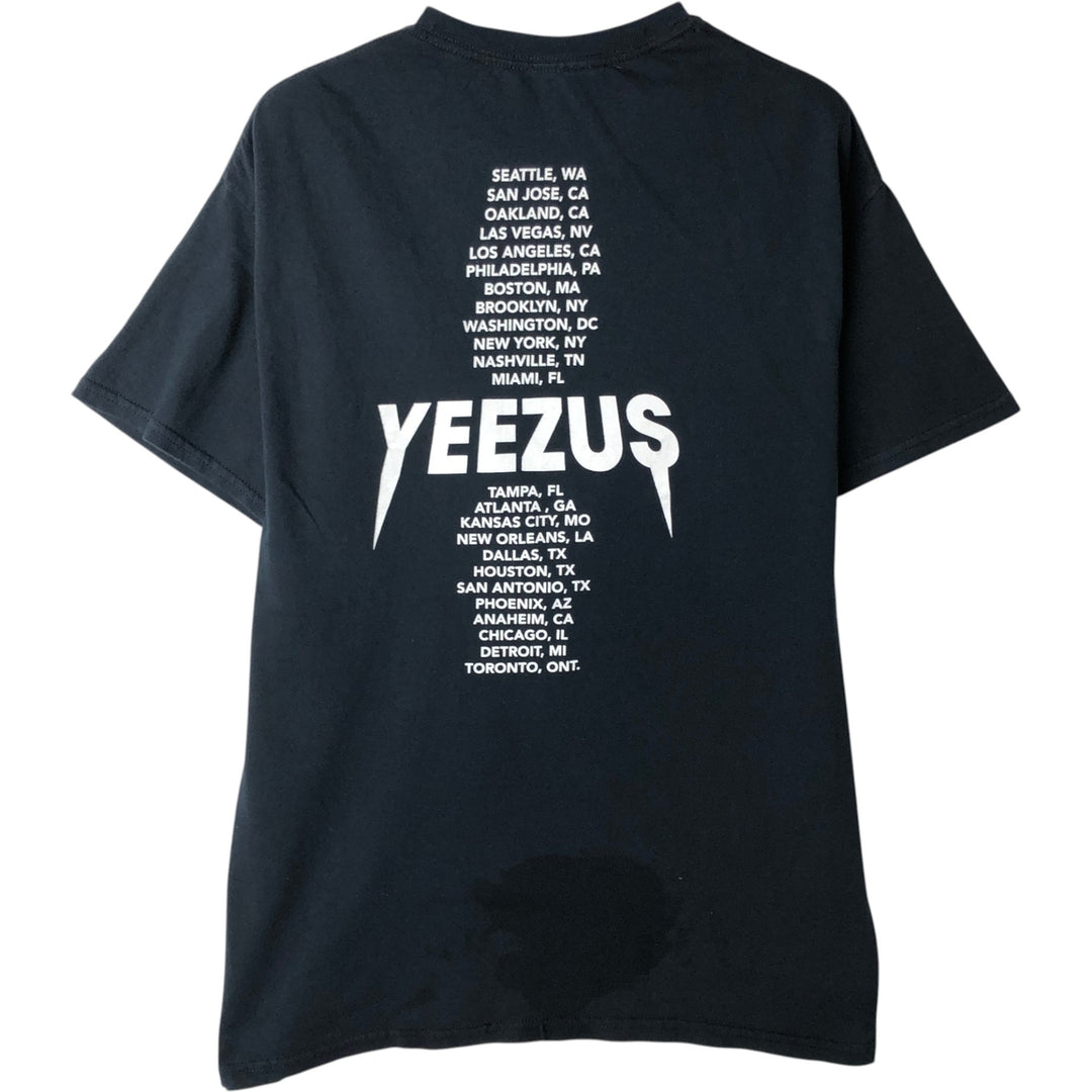 KANYE WEST Rap T-Shirt (Men's Size M) cotton navy blue type Vintage Second Hand