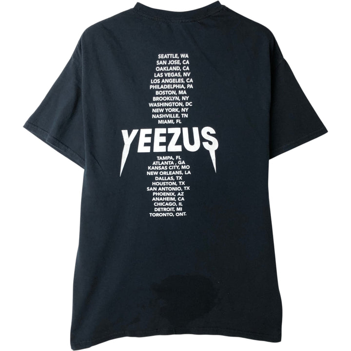 KANYE WEST Rap T-Shirt (Men's Size M) cotton navy blue type Vintage Second Hand