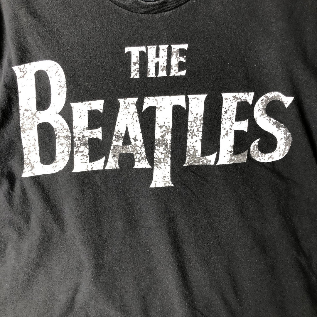 THE BEATLES Band T-shirt, Men's M size cotton black type Vintage Second Hand