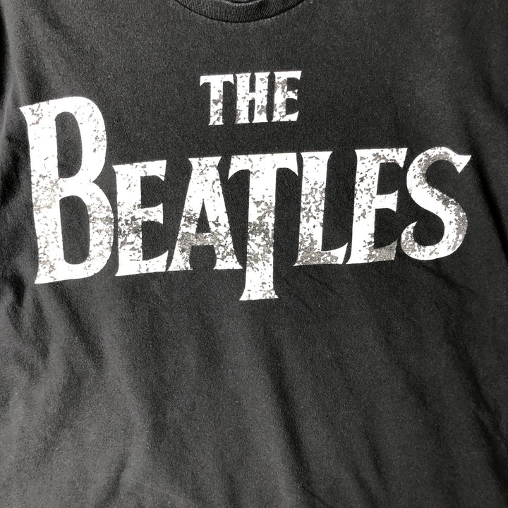 THE BEATLES Band T-shirt, Men's M size cotton black type Vintage Second Hand