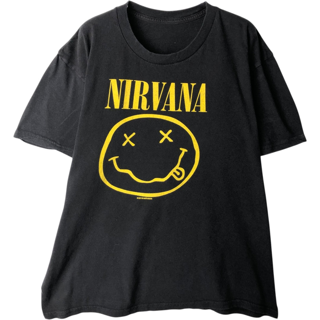 NIRVANA Nirvana Band T-shirt, Band T, Men's XL size unclear black type Vintage Second Hand