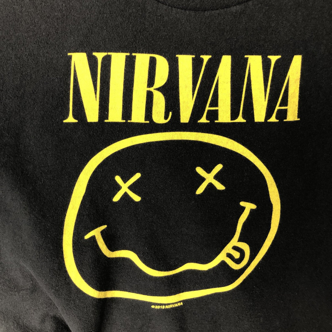 NIRVANA Nirvana Band T-shirt, Band T, Men's XL size unclear black type Vintage Second Hand