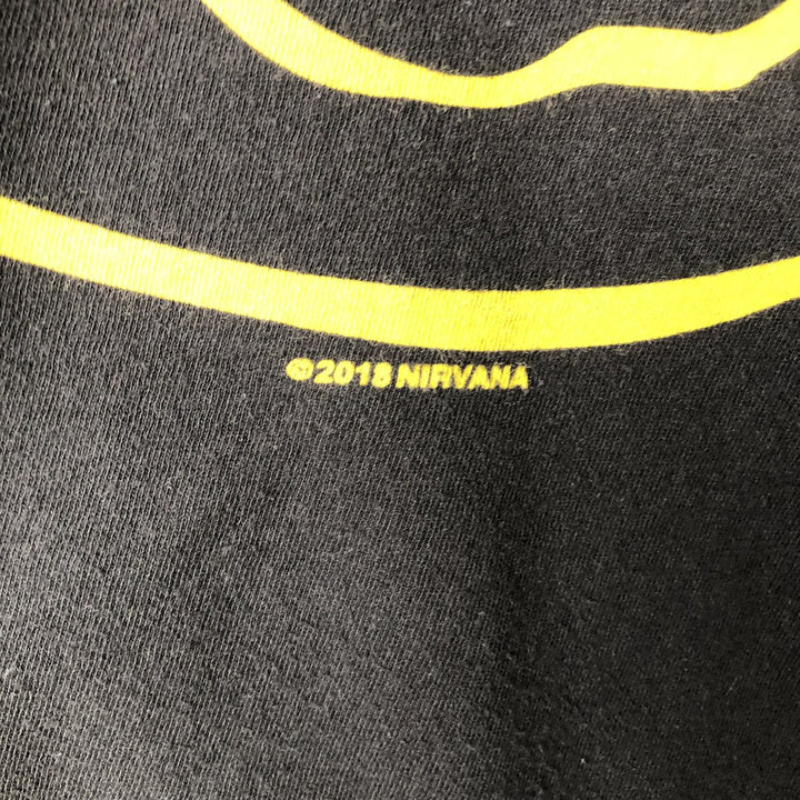 NIRVANA Nirvana Band T-shirt, Band T, Men's XL size unclear black type Vintage Second Hand