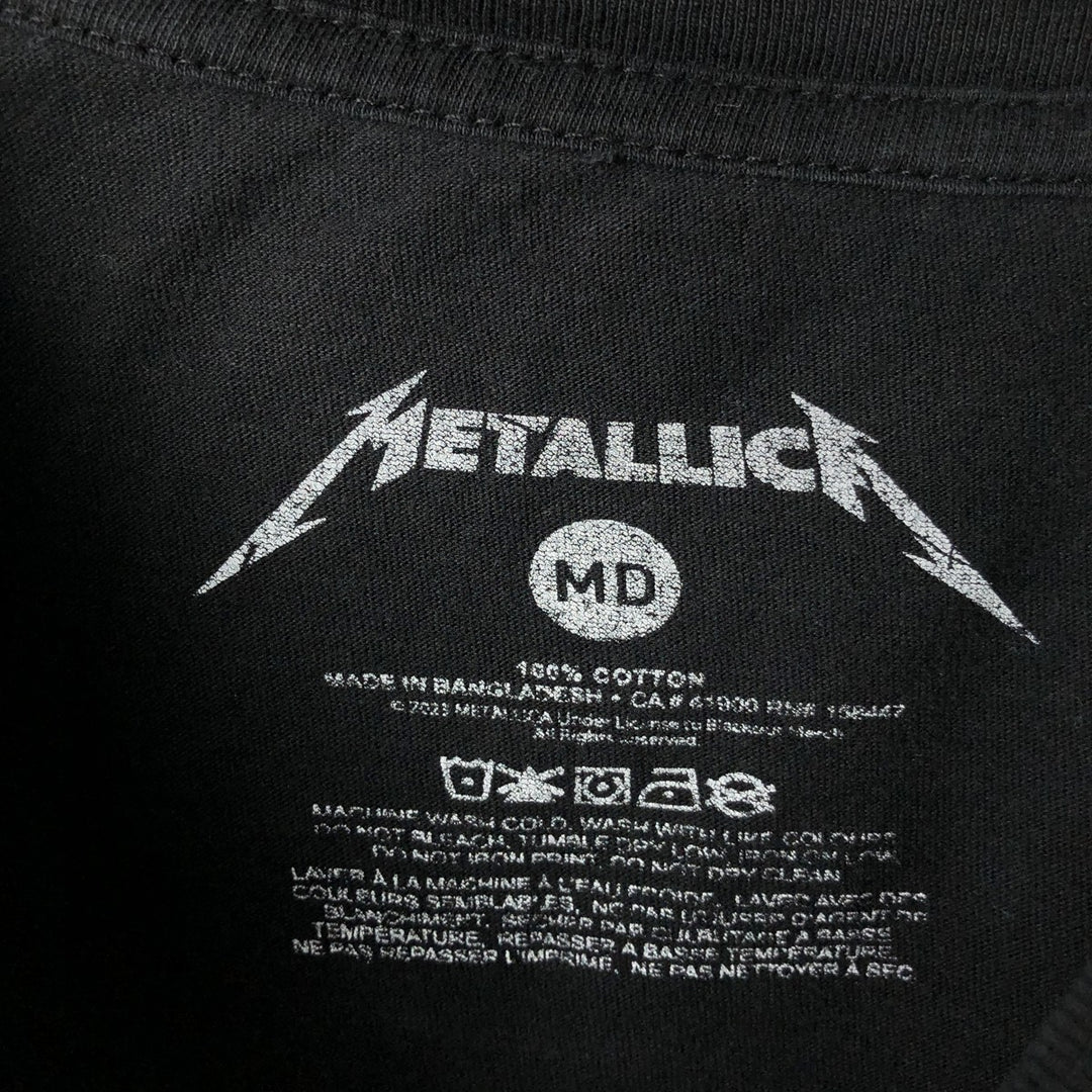 METALLICA Metallica Band T-shirt Band T Men's M size cotton black type Vintage Second Hand