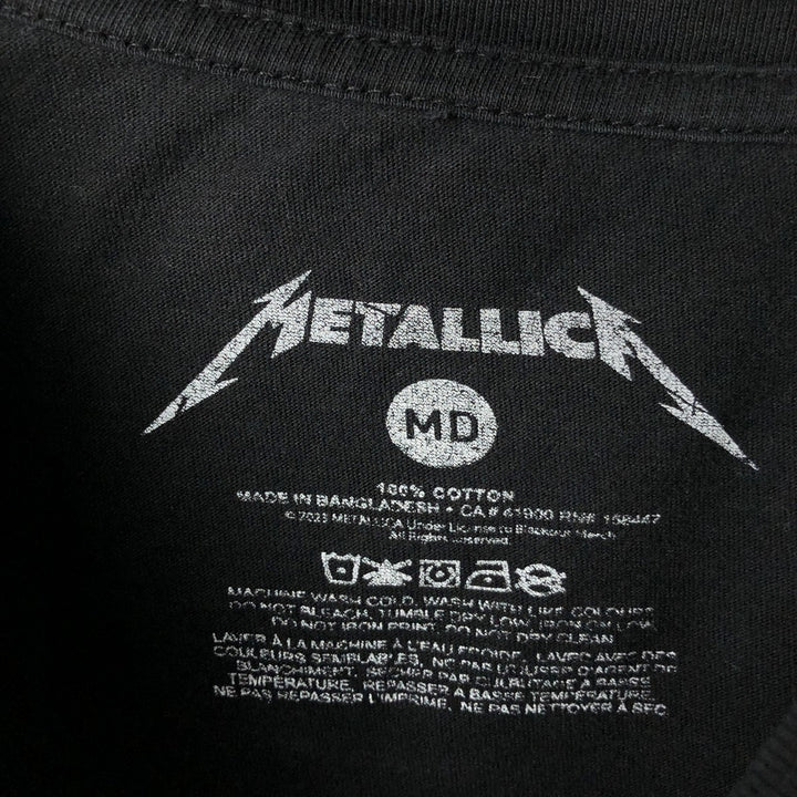METALLICA Metallica Band T-shirt Band T Men's M size cotton black type Vintage Second Hand