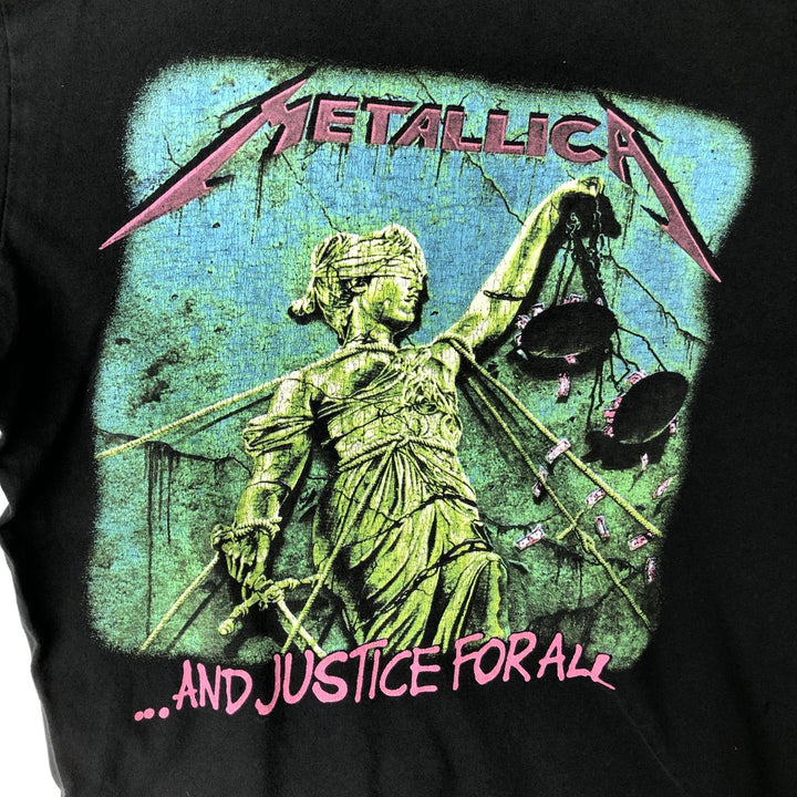 METALLICA Metallica Band T-shirt Band T Men's M size cotton black type Vintage Second Hand