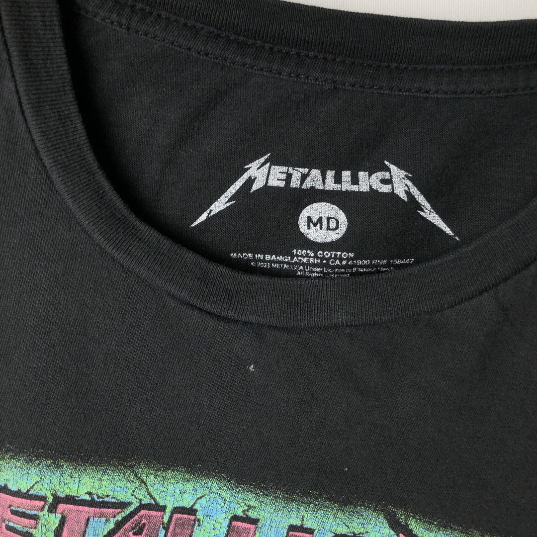 METALLICA Metallica Band T-shirt Band T Men's M size cotton black type Vintage Second Hand