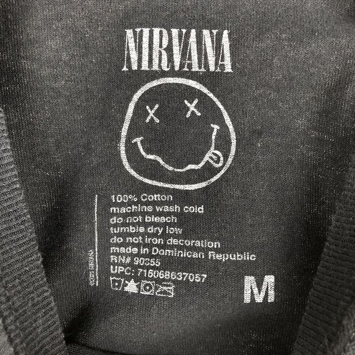 NIRVANA Nirvana Band T-shirt, Band T, Men's M size cotton black type Vintage Second Hand