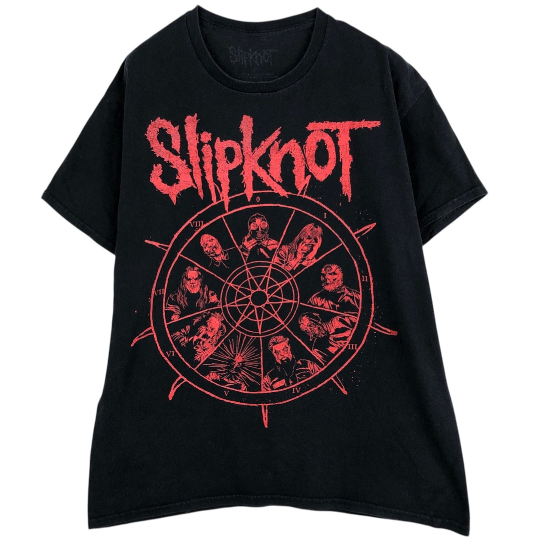 SLIPKNOT Slipknot Band T-shirt Band T Men's L size cotton black type Vintage Second Hand