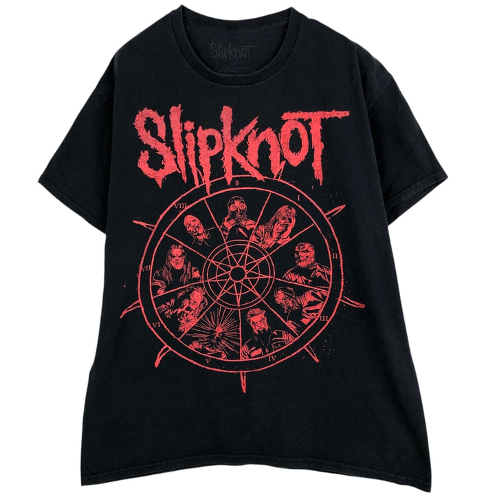 SLIPKNOT Slipknot Band T-shirt Band T Men's L size cotton black type Vintage Second Hand