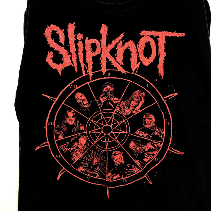 SLIPKNOT Slipknot Band T-shirt Band T Men's L size cotton black type Vintage Second Hand