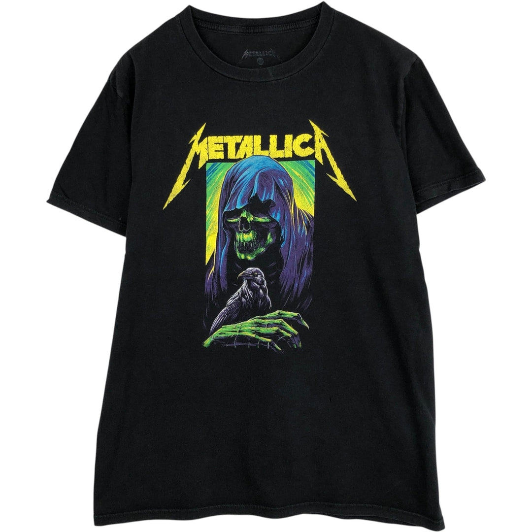 METALLICA Metallica Band T-shirt Band T Men's M size unclear black type Vintage Second Hand
