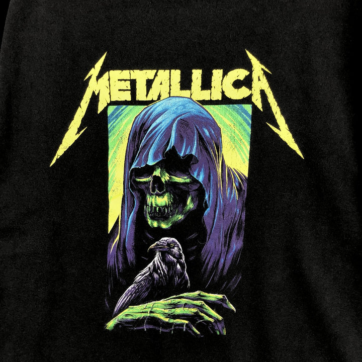METALLICA Metallica Band T-shirt Band T Men's M size unclear black type Vintage Second Hand