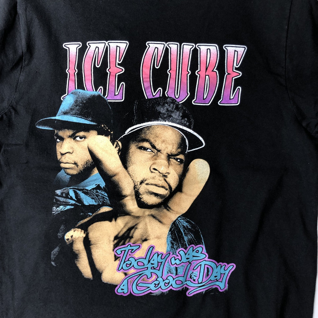 ICE CUBE Rap T-shirt, Men's M size cotton black type Vintage Second Hand