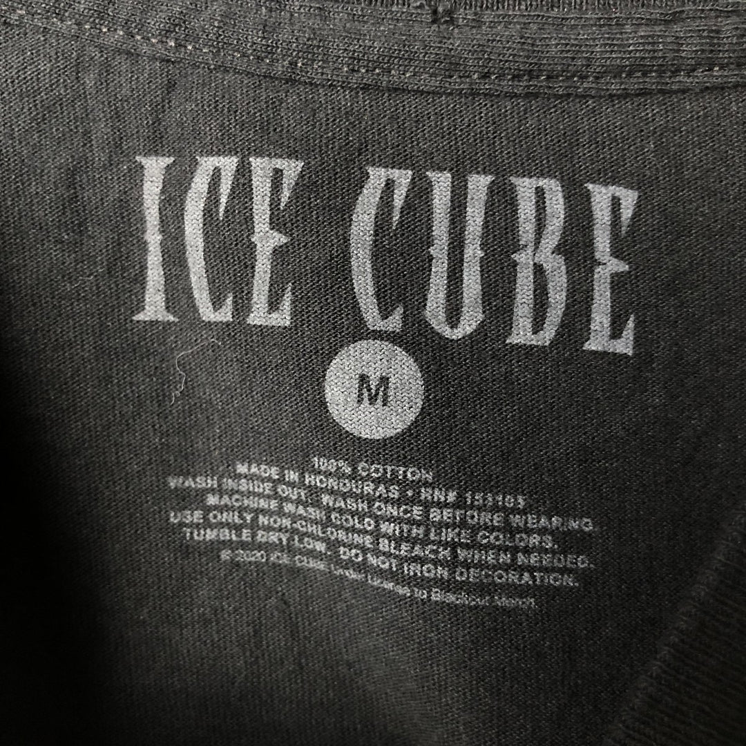 ICE CUBE Rap T-shirt, Men's M size cotton black type Vintage Second Hand