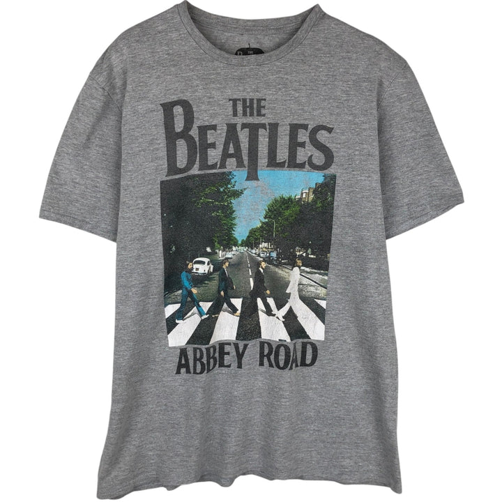 THE BEATLES Band T-shirt, Men's M size cotton gray type Vintage Second Hand