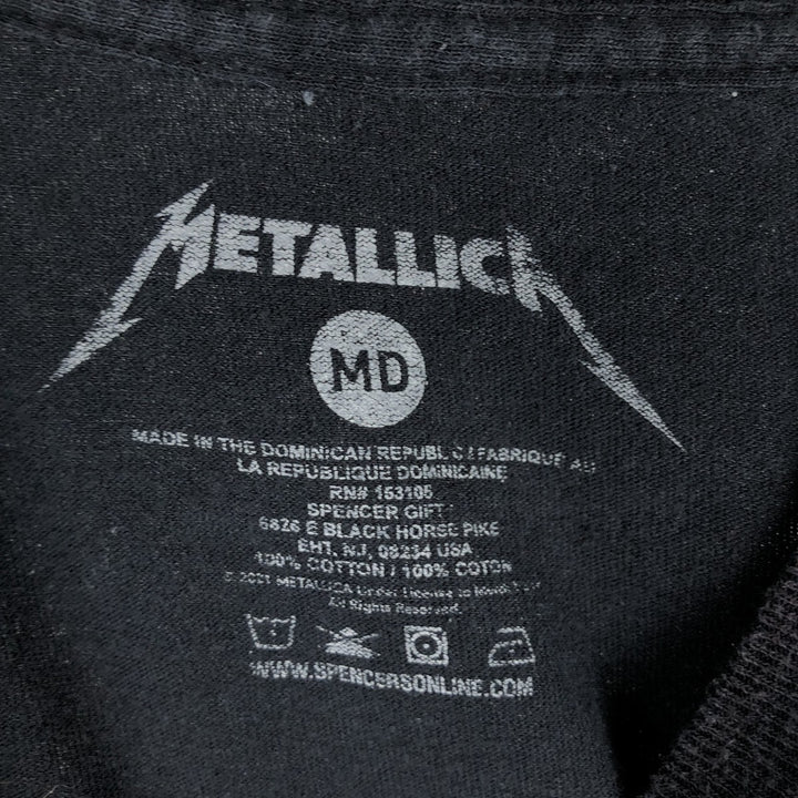 METALLICA Metallica Band T-shirt Band T Men's M size cotton black type Vintage Second Hand