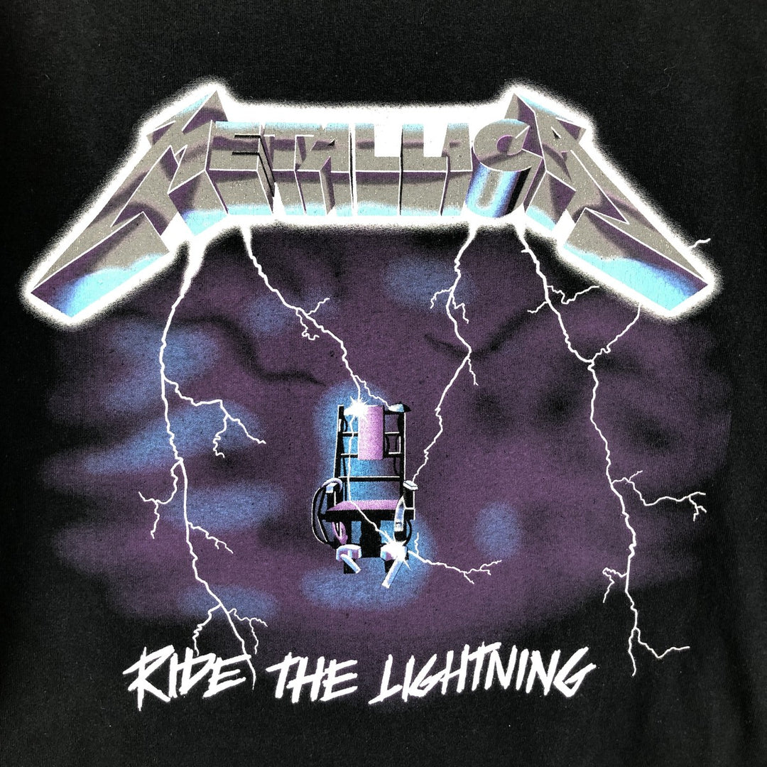 METALLICA Metallica Band T-shirt Band T Men's M size cotton black type Vintage Second Hand