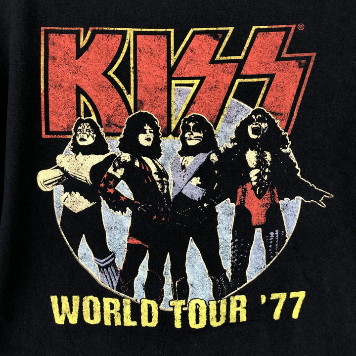 KISS Band T-shirt, Band T, Men's L size cotton white type Vintage Second Hand