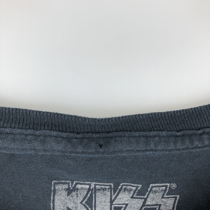 KISS Band T-shirt, Band T, Men's L size cotton white type Vintage Second Hand