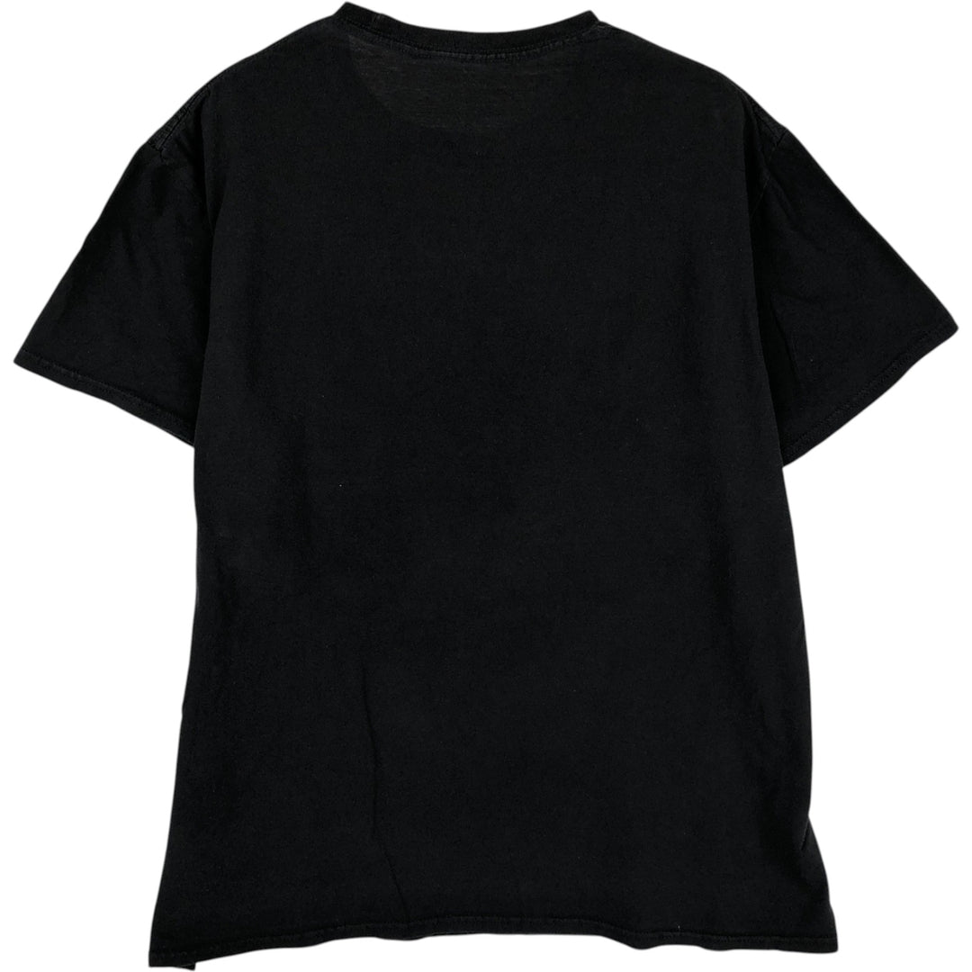 DEF LEPPARD Skull Pattern Skull Wing Band T-Shirt (Men's Size L) cotton black type Vintage Second Hand
