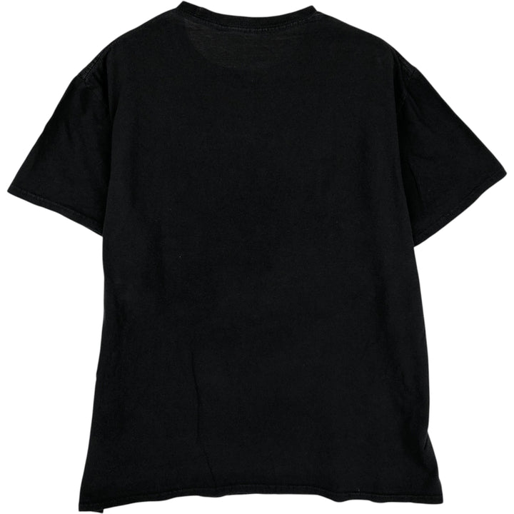DEF LEPPARD Skull Pattern Skull Wing Band T-Shirt (Men's Size L) cotton black type Vintage Second Hand
