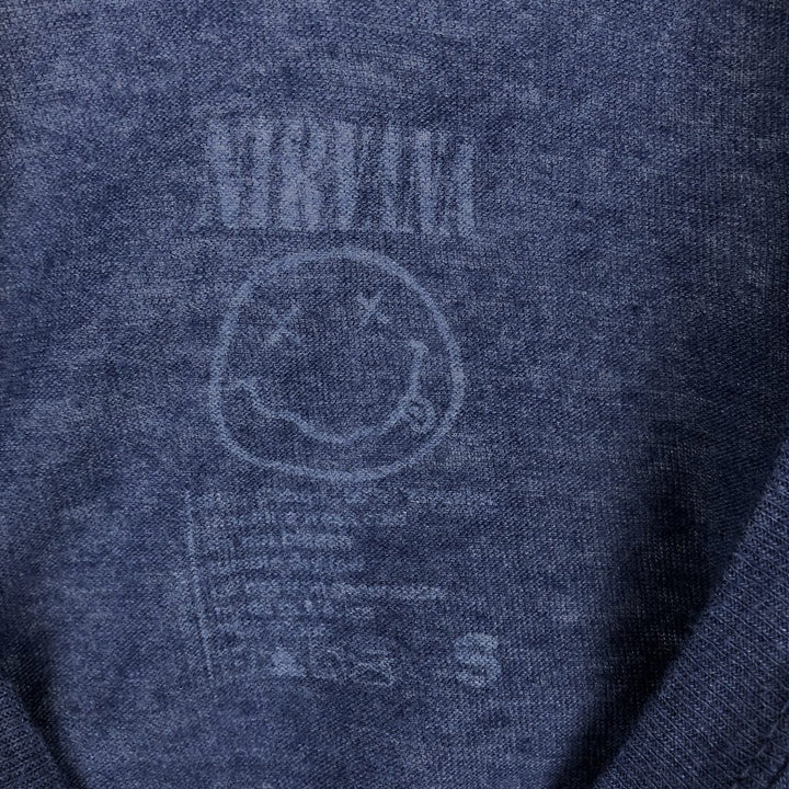 NIRVANA Nirvana Band T-shirt, Band T, Men's S size cotton blue type Vintage Second Hand