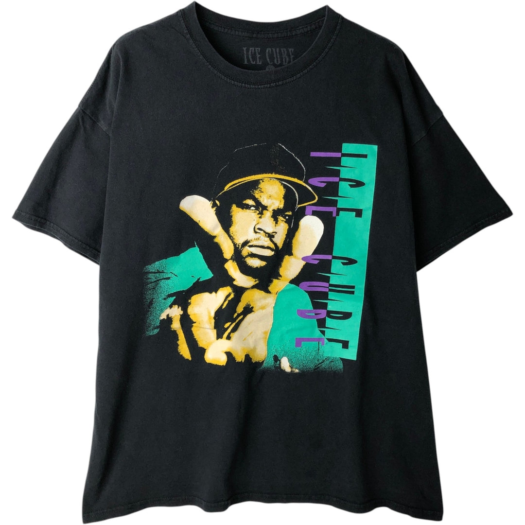 ICE CUBE Rap T-shirt, Men's XL size cotton black type Vintage Second Hand