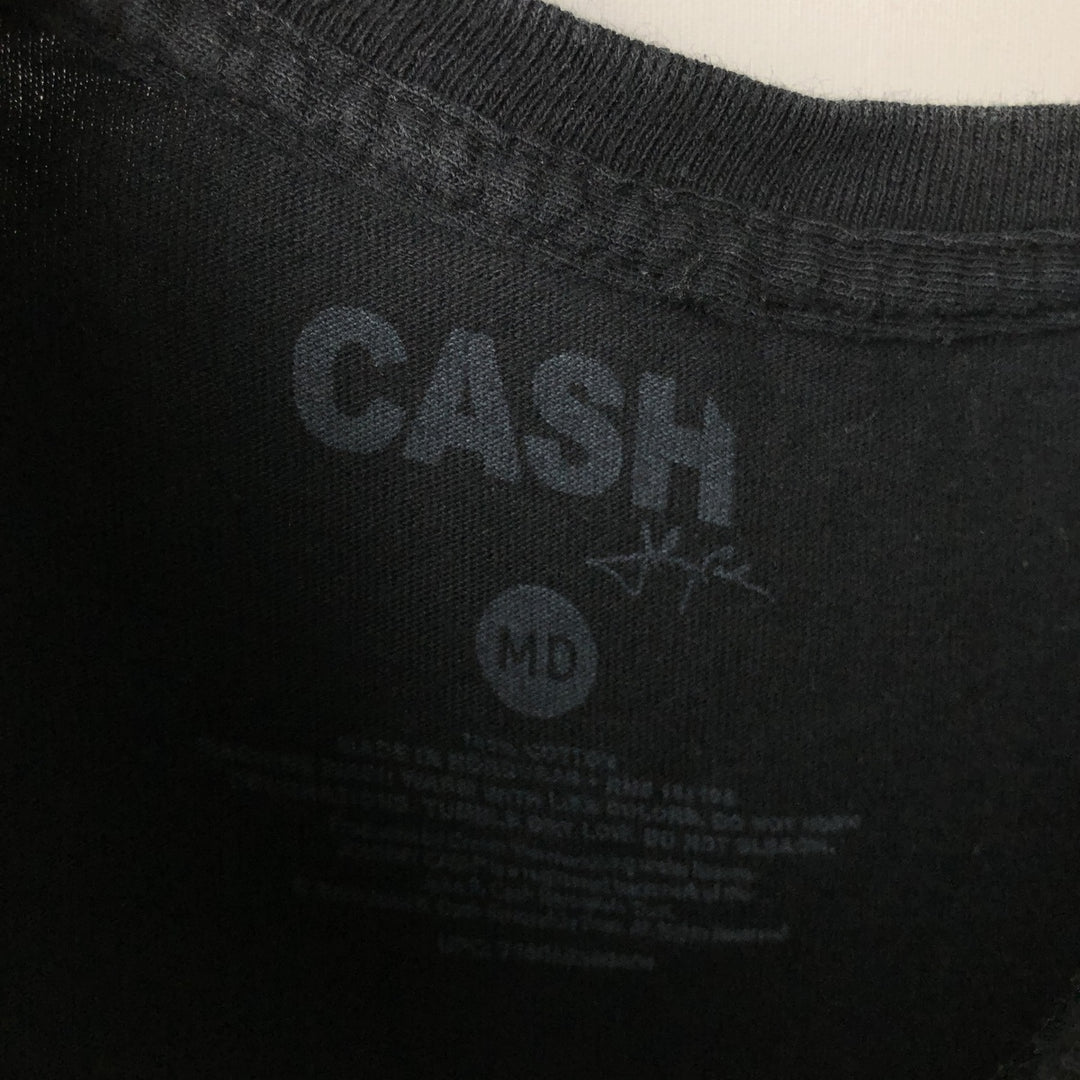 JOHNNY CASH Johnny Cash Band T-Shirt, Men's Medium cotton black type Vintage Second Hand